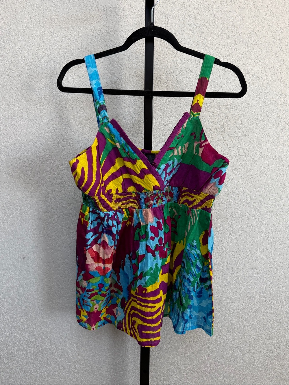 Apollo Women’s Purple and Yellow Cotton Top